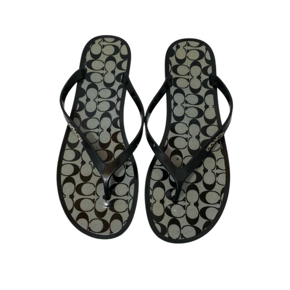 Coach Women’s Pre-Owned Thong Hard Rubber Sandals Size 8